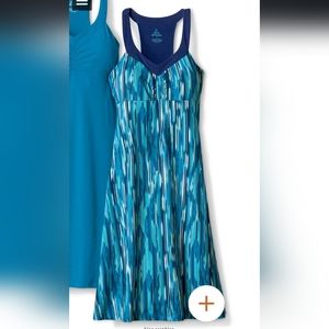 Prana Shauna Dress Blue Rainblur small